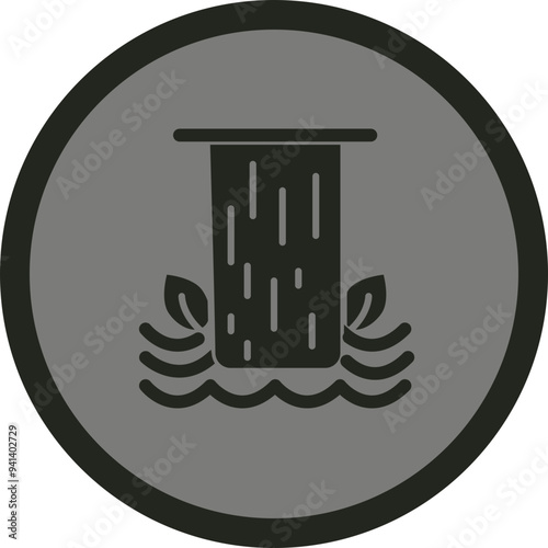 Waterfall Vector Icon Design
