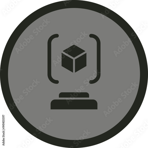 3d Scanner Icon Design