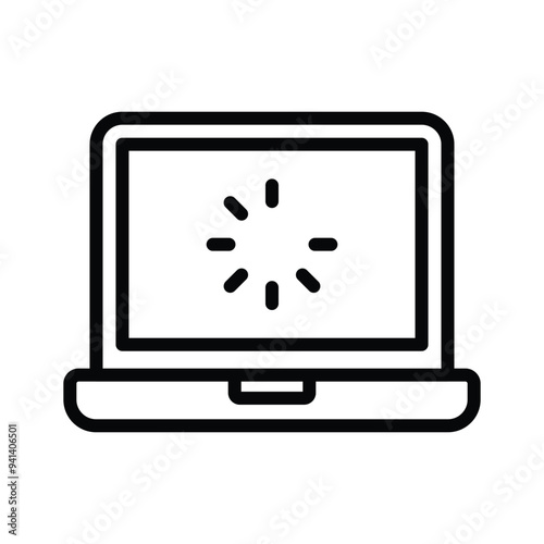 Well designed icon of buffering in modern design style