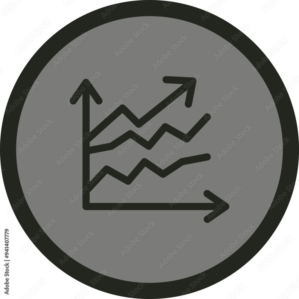 Line Graph Icon Design Line Graph Icon Design