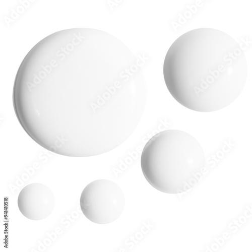 composition  drops of cosmetic white cream on an empty background