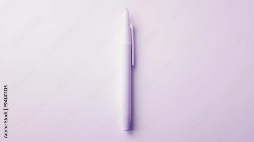 Minimalist White Pen on Clean Surface Generative AI Minimalist White Pen on Clean Surface Generative AI