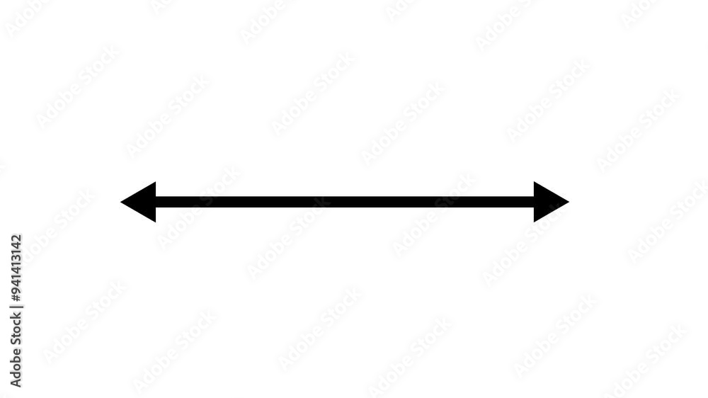 Double side arrow icon, distance concept double side arrow animation. left and right side arrow animation. 4k