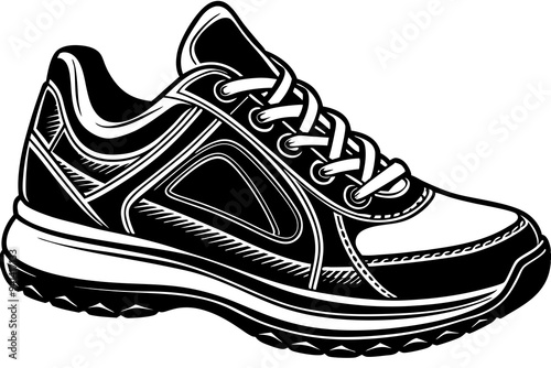 sport shoes vector illustration