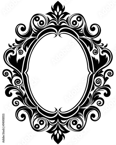 decorative frame with floral ornament