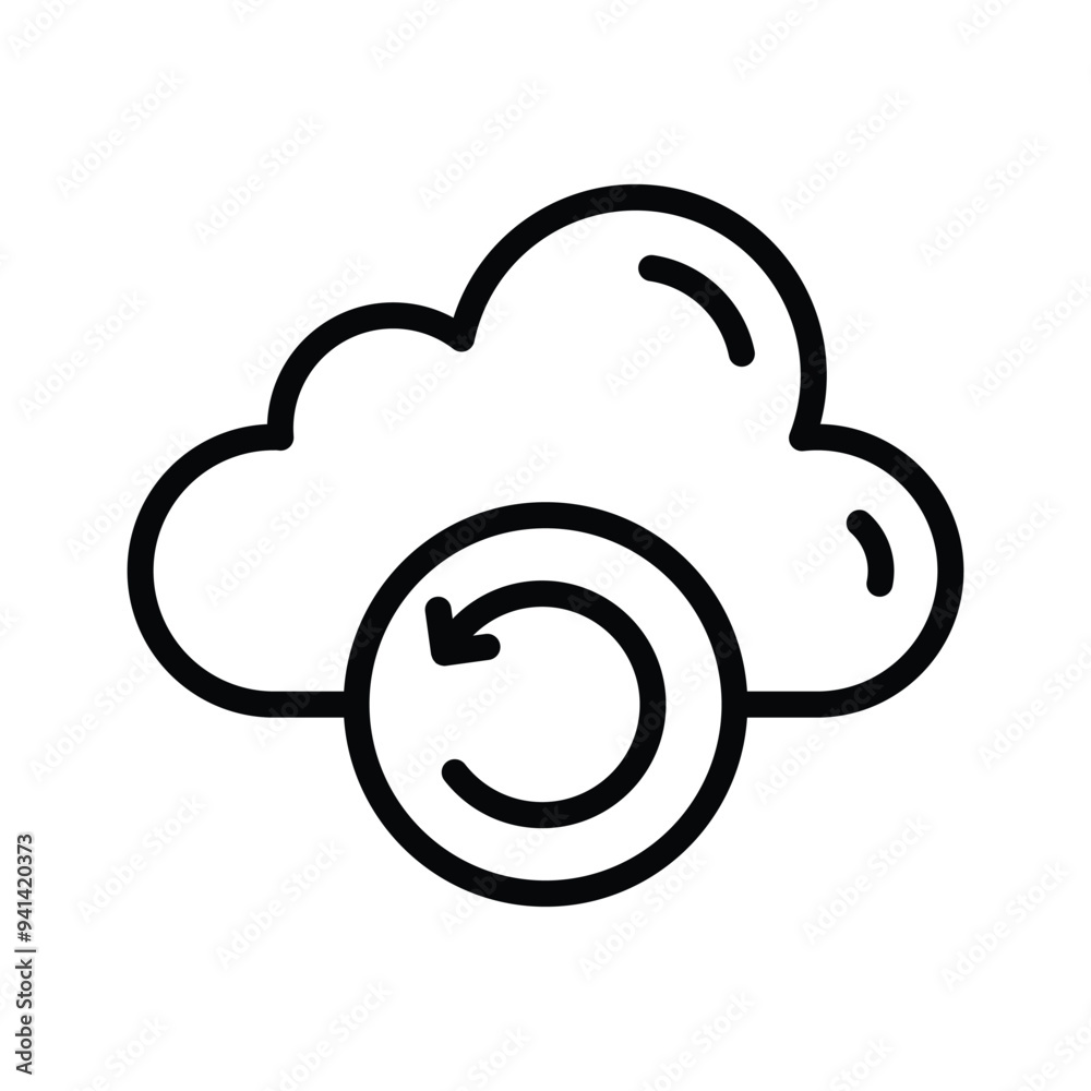 Cloud sync, arrows with cloud, icon of cloud update, easy to use vector Cloud sync, arrows with cloud, icon of cloud update, easy to use vector