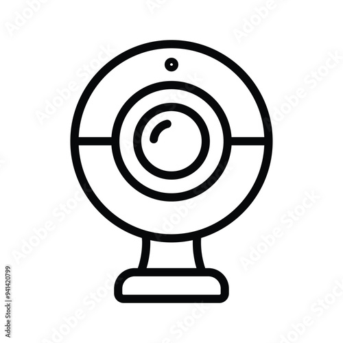 Well designed icon of webcam in trendy style, computer camera vector