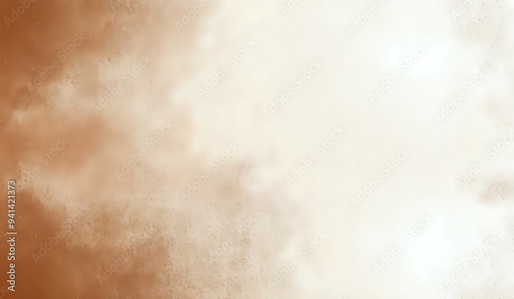 Fototapeta premium Brown and white grainy noised empty space gradient background