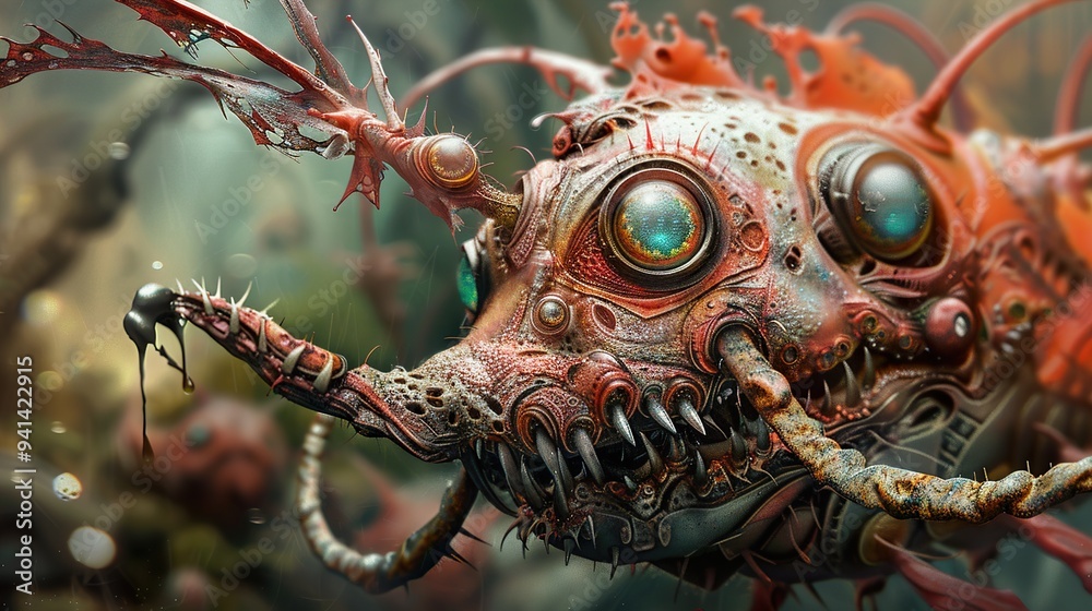 Surreal Creature Design: Bioluminescent Alien Surreal Creature Design: Bioluminescent Alien