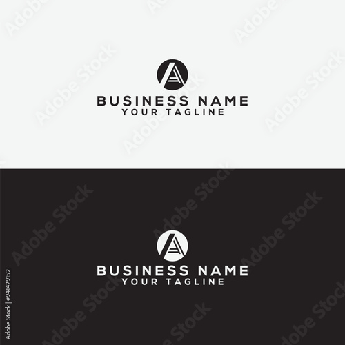 Letter A logo vector design template. letter logo maker. Circle letter logo. A Letter vector Logo Design with Creative Paper Cut and Serif Font. Business icon design.