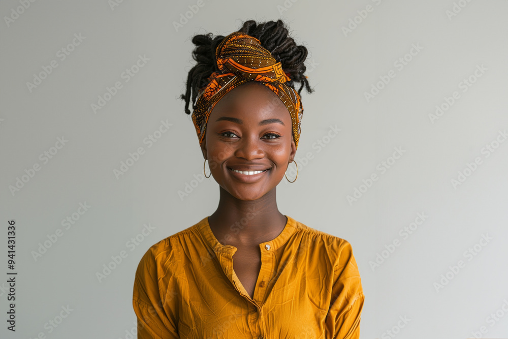 A series of portraits features a smiling young Black woman with natural curls, highlighted against simple white backdrops.
A series of portraits features a smiling young Black woman with natural curls, highlighted against simple white backdrops.