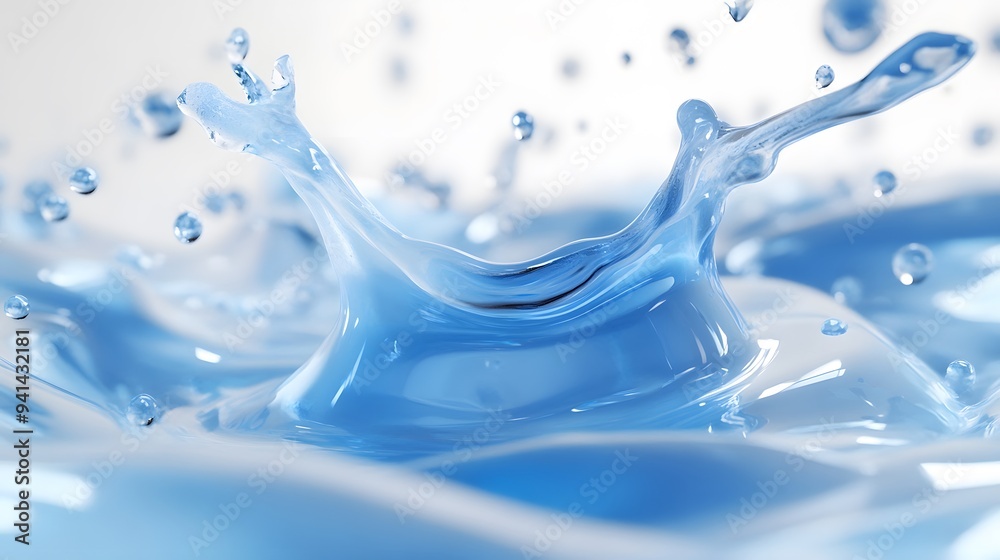 CG Abstract Liquid Splash: A dynamic, CG-rendered splash of liquid, frozen in time, with droplets suspended on a white background.
CG Abstract Liquid Splash: A dynamic, CG-rendered splash of liquid, frozen in time, with droplets suspended on a white background.