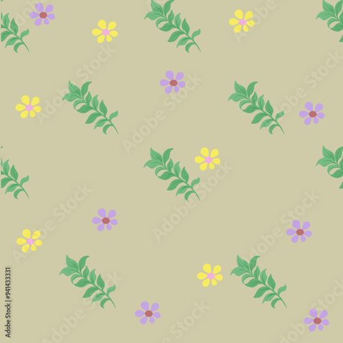 Floral seamless pattern for fabric pattern, wallpaper, background, Tile pattern.