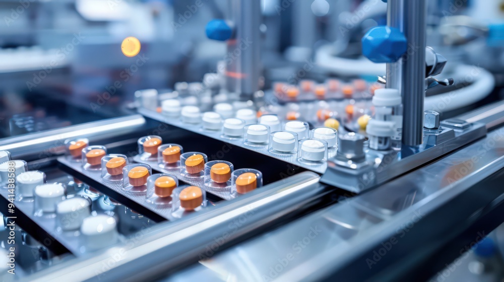 Robotic equipment in a pharmaceutical manufacturing plant ensuring precise production of medications