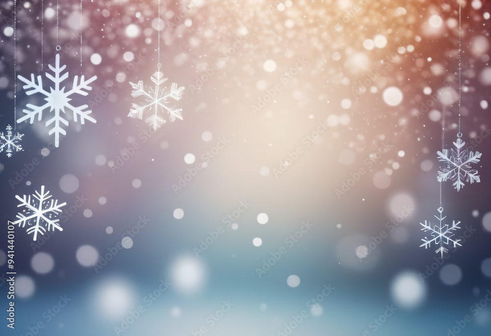 Delicate Christmas background of beautiful falling snowflakes with bokeh effect Delicate Christmas background of beautiful falling snowflakes with bokeh effect