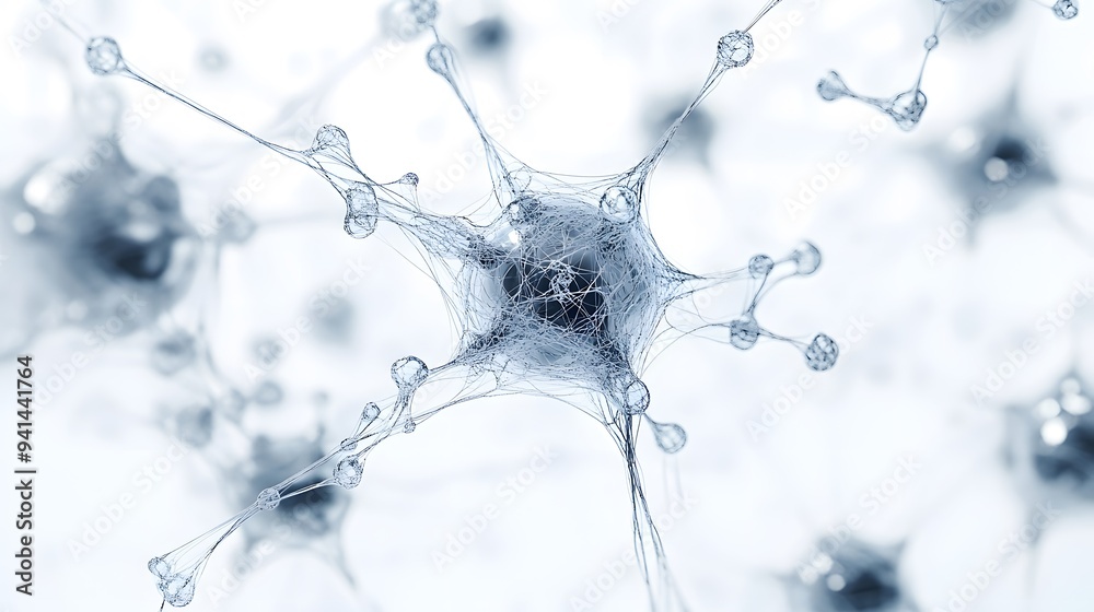 CG Abstract Neural Network: A CG representation of a neural network, with interconnected nodes and lines, floating against a white background.
CG Abstract Neural Network: A CG representation of a neural network, with interconnected nodes and lines, floating against a white background.