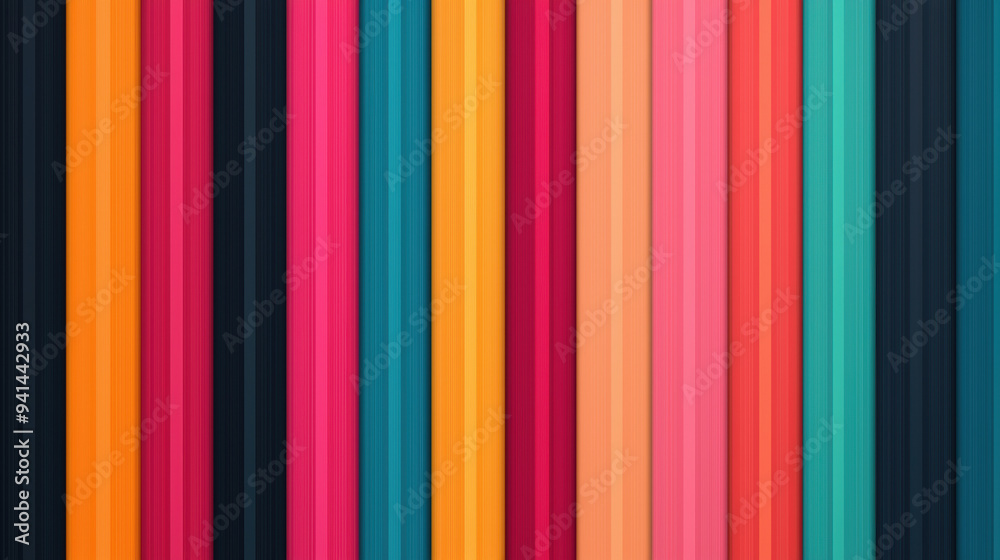 Vibrant multicolored vertical stripes create a dynamic and lively background, perfect for fashion, design, and creative projects. Vibrant multicolored vertical stripes create a dynamic and lively background, perfect for fashion, design, and creative projects.
