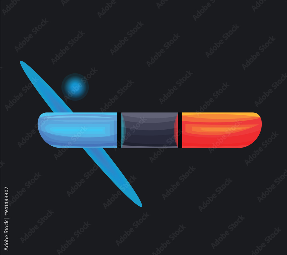 Colorful spaceship is flying in the dark galaxy Colorful spaceship is flying in the dark galaxy