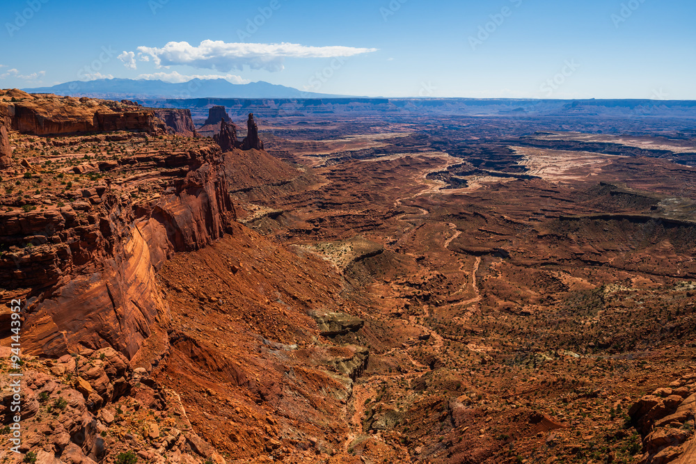 The desert area of the Island in the Sky District of Canyonlands national park in Utah USA.