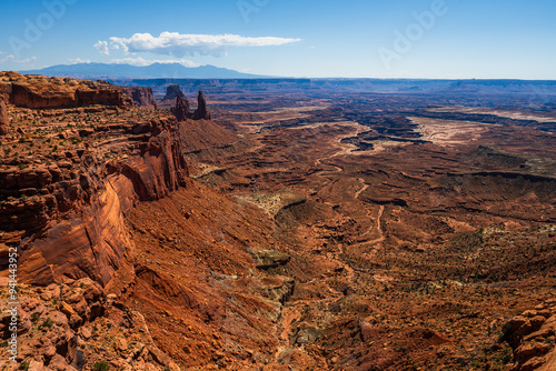 The desert area of the Island in the Sky District of Canyonlands national park in Utah USA.