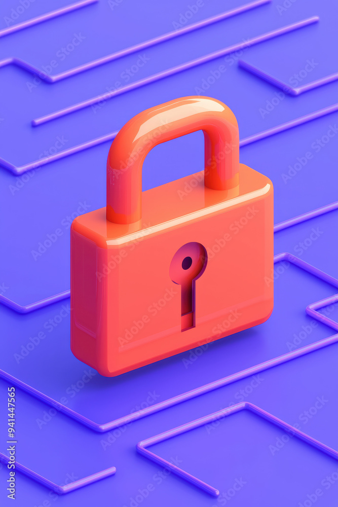 Colorful padlock on a blue background with a maze design, symbolizing security, protection, and digital privacy. Colorful padlock on a blue background with a maze design, symbolizing security, protection, and digital privacy.