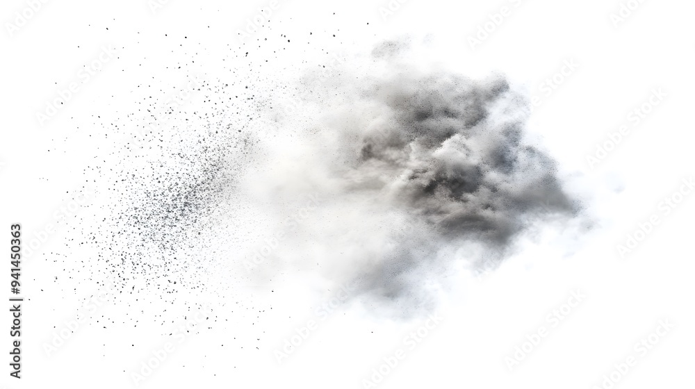 CG Floating Cloud of Dust Particles: A diffuse cloud of tiny CG dust particles, softly lit and suspended in mid-air on a white background.
CG Floating Cloud of Dust Particles: A diffuse cloud of tiny CG dust particles, softly lit and suspended in mid-air on a white background.