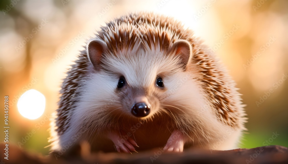 An isolated image of a cute hedgehog curled up into a ball on a white background An isolated image of a cute hedgehog curled up into a ball on a white background