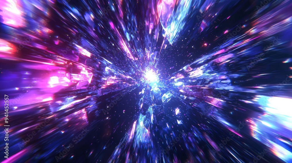 Abstract Light Streaks Neon Bright Glowing Colorful Abstract Light Streaks Neon Bright Glowing Colorful