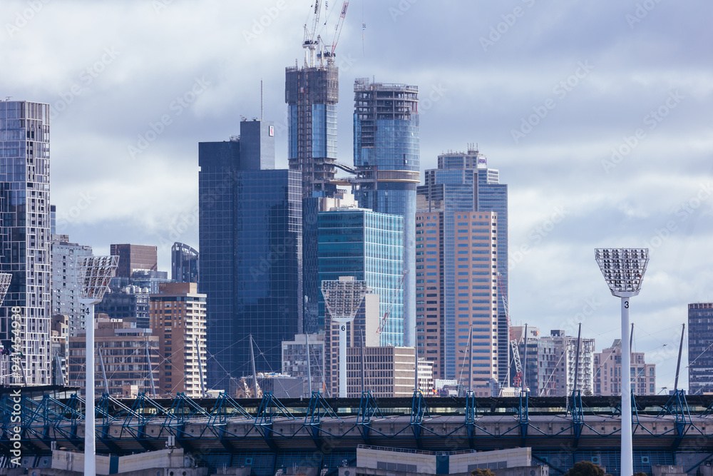 Fototapeta premium View towards Melbourne from Cremorne in Australia