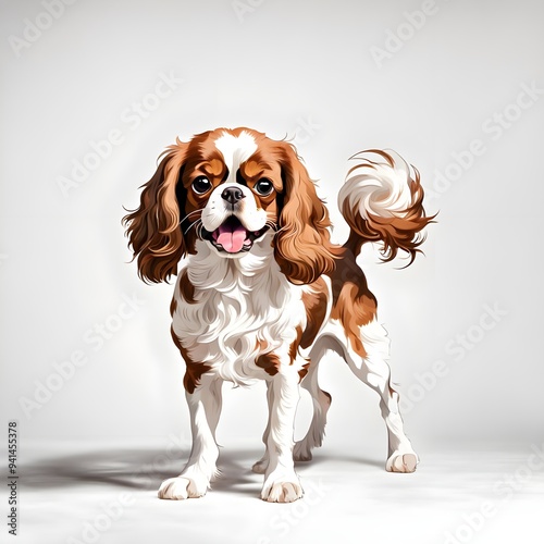 Obraz na płótnie cavalier king charles spaniel dog