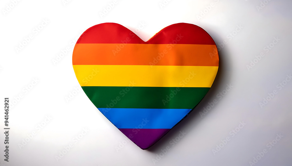 Fototapeta premium colorful heart symbol pride flag
