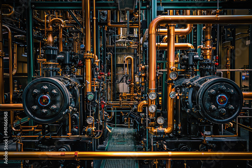 A Complex Tangle of Pipes and Valves: Exploring the Intricacies of Modern Industrial Machinery Unveiled