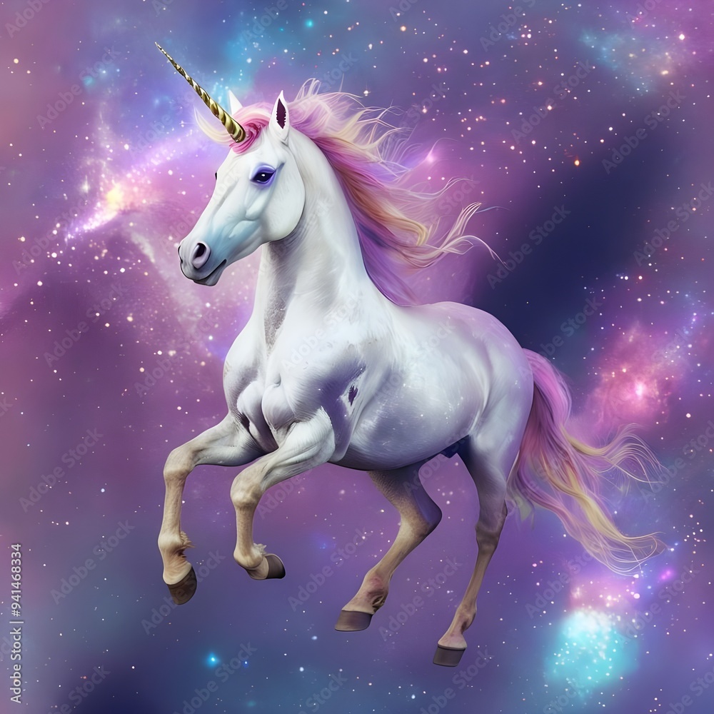 unicorn galloping into a galaxy unicorn galloping into a galaxy