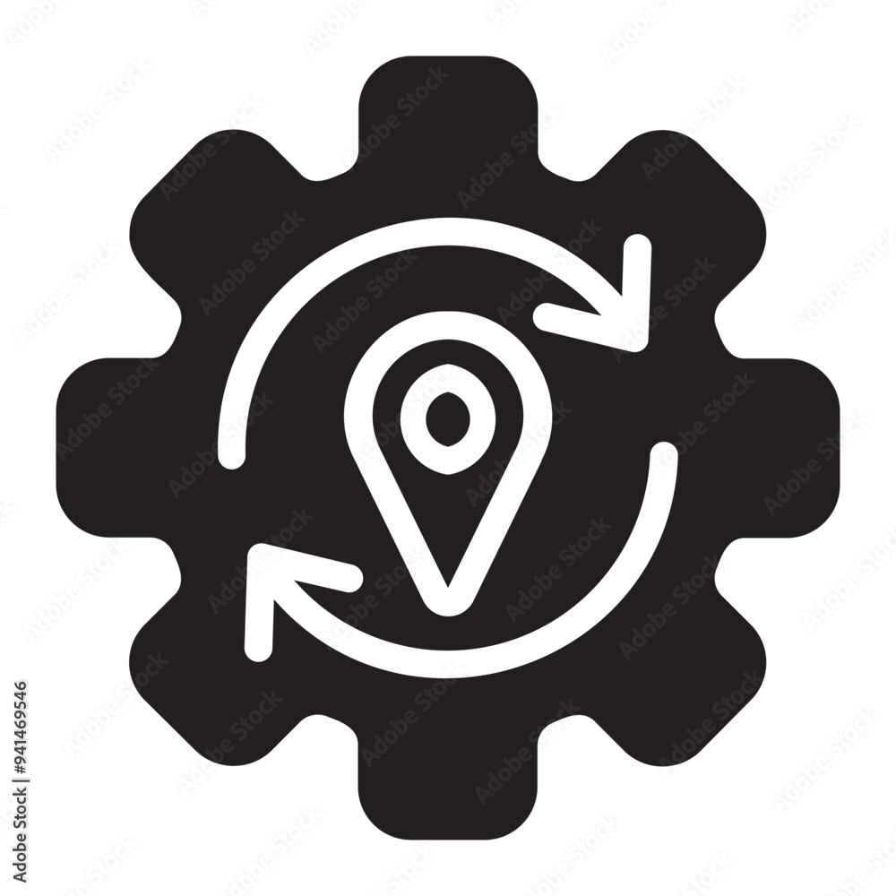 Obraz premium location glyph icon