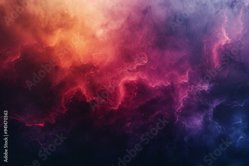 Cosmic Cloudscape, Vibrant Nebula Illustration