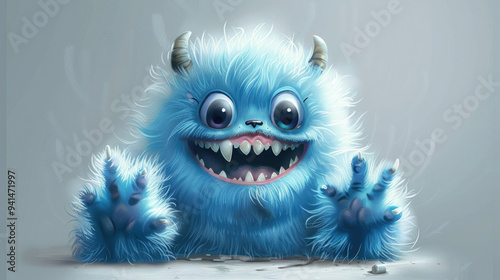 Monster Wallpaper illustration for full print t-shirt design, web background or for poster.