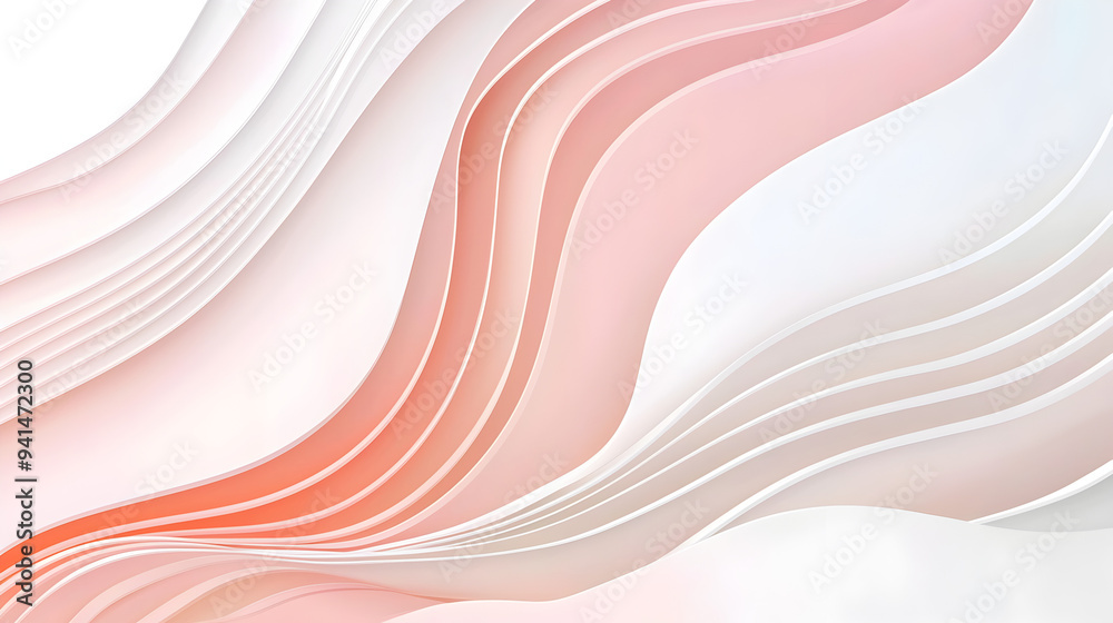 Abstract pink background with wavy lines, light white and fade orange style, flat view, vector illustration, simple, high resolution, minimalist background, bright and airy Abstract pink background with wavy lines, light white and fade orange style, flat view, vector illustration, simple, high resolution, minimalist background, bright and airy