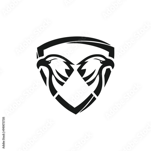 Eagle logo design vector icon with new idea concept creative photo