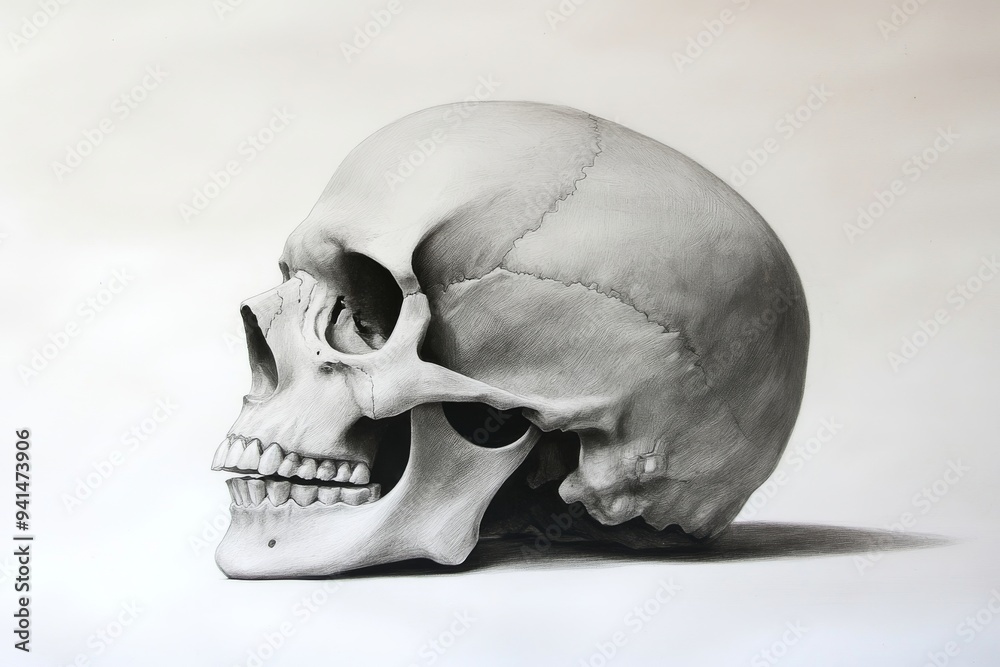 Lateral perspective of the skull. Lateral perspective of the skull.