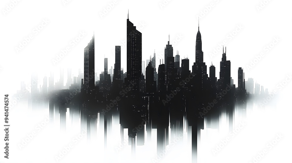CG Futuristic City Skyline Silhouette: A sleek, CG-rendered silhouette of a futuristic city skyline, set against a stark white background.
CG Futuristic City Skyline Silhouette: A sleek, CG-rendered silhouette of a futuristic city skyline, set against a stark white background.