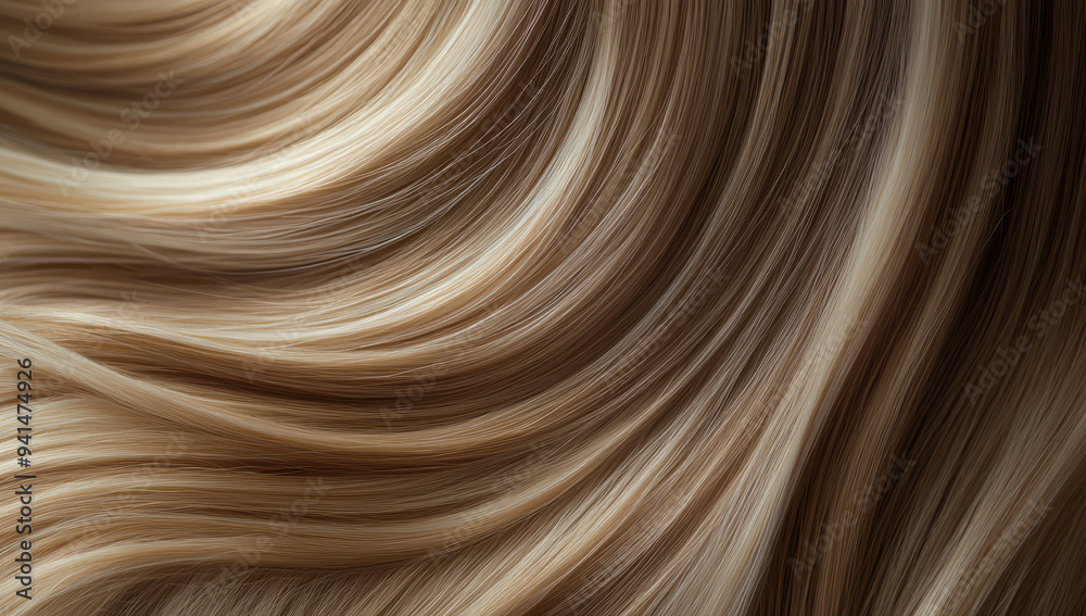 Close up view of colored blonde hair background