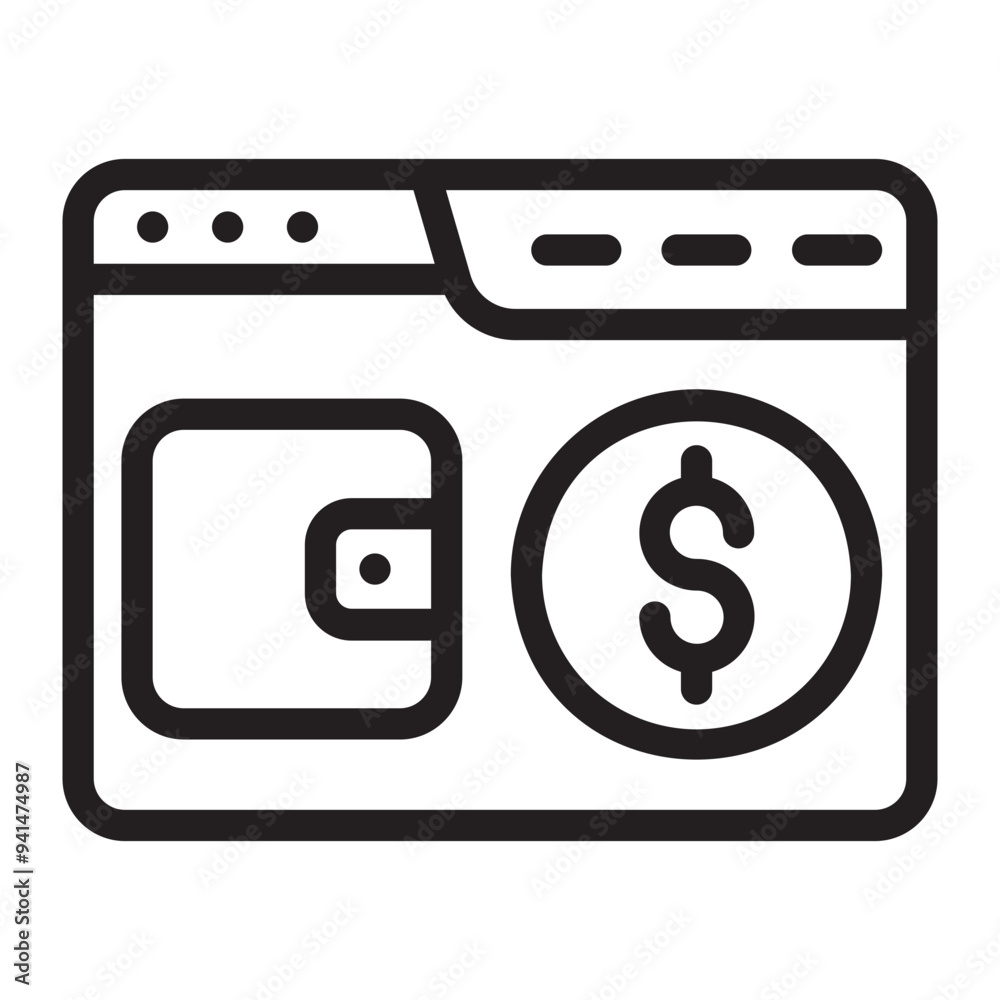 payment method line icon payment method line icon