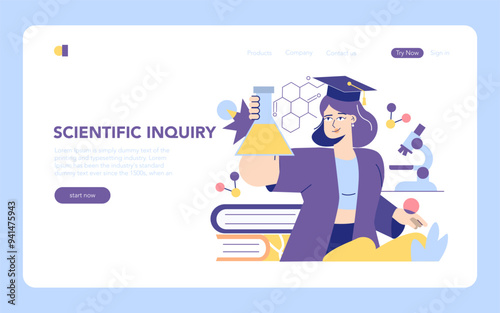 STEM Education. Flat Vector Illustration