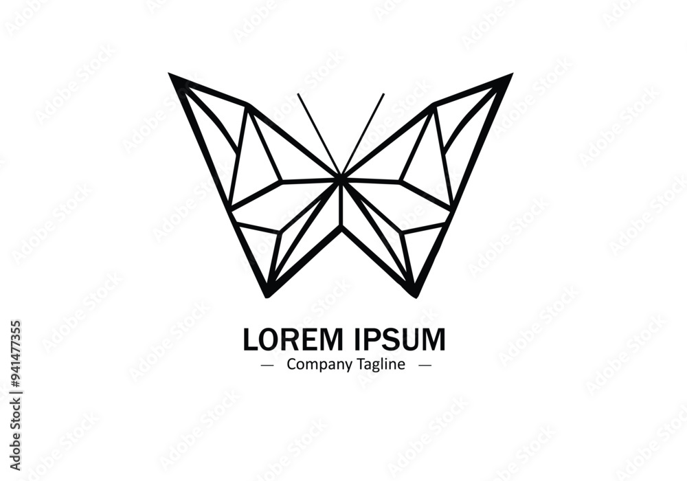 Abstract logo of butterfly icon vector design on white background Abstract logo of butterfly icon vector design on white background