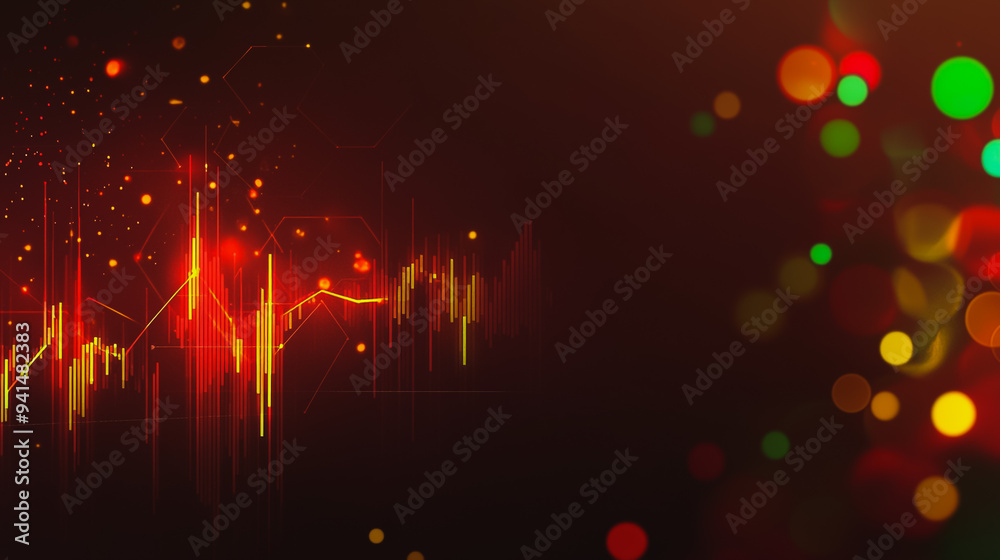 Charts and graphs with statistics for innovation Digital analyzes business potential and predicts future developments in the company's growth. Abstract black background Charts and graphs with statistics for innovation Digital analyzes business potential and predicts future developments in the company's growth. Abstract black background
