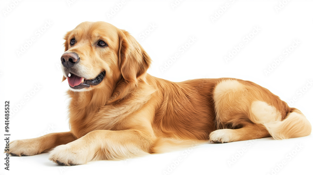 Dog labrador isolated on white background, pets. Dog mock up for advertisement and design Dog labrador isolated on white background, pets. Dog mock up for advertisement and design