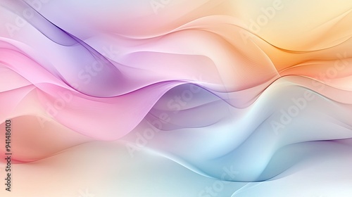 Abstract background with flowing lines and soft, pastel gradients, evoking a sense of serenity and fluidity