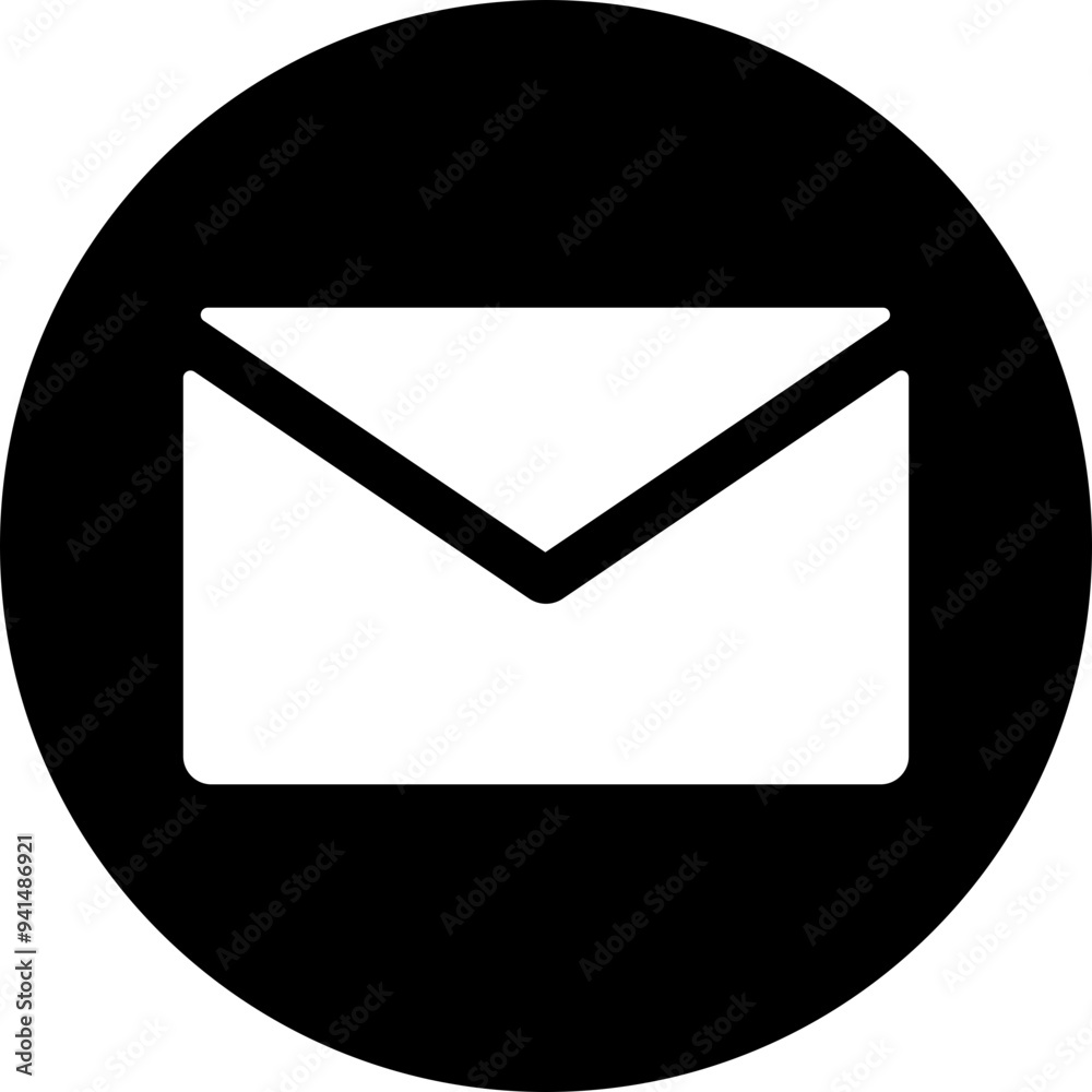 mail icon on black mail icon on black
