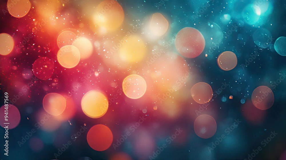 Abstract background with soft bokeh lights in various colors, creating a dreamy and magical effect Abstract background with soft bokeh lights in various colors, creating a dreamy and magical effect