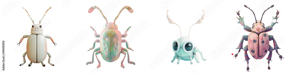 Colorful and artistic illustrations of various insect characters, perfect for nature-themed projects and digital creations. Colorful and artistic illustrations of various insect characters, perfect for nature-themed projects and digital creations.